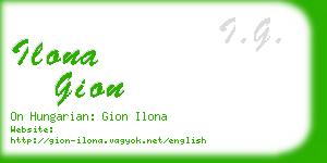 ilona gion business card